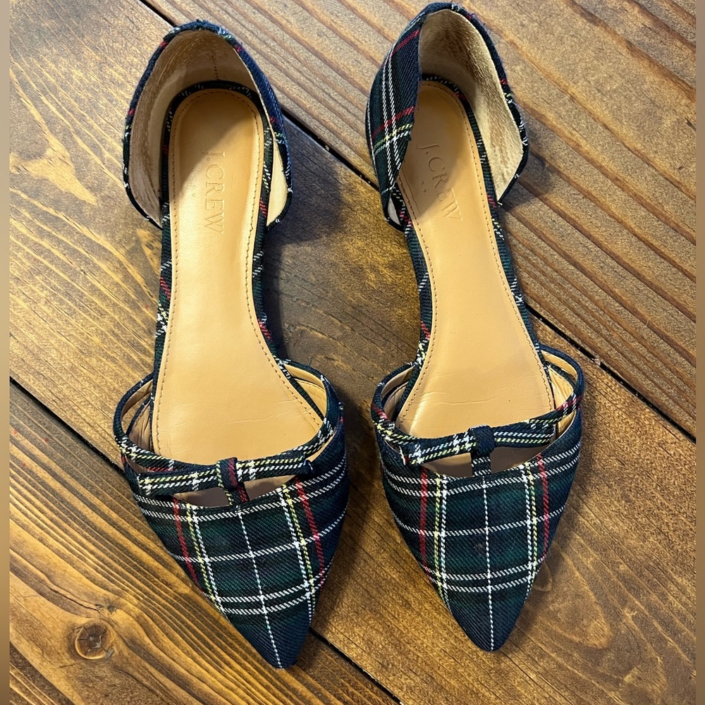 J.Crew Factory Plaid flats